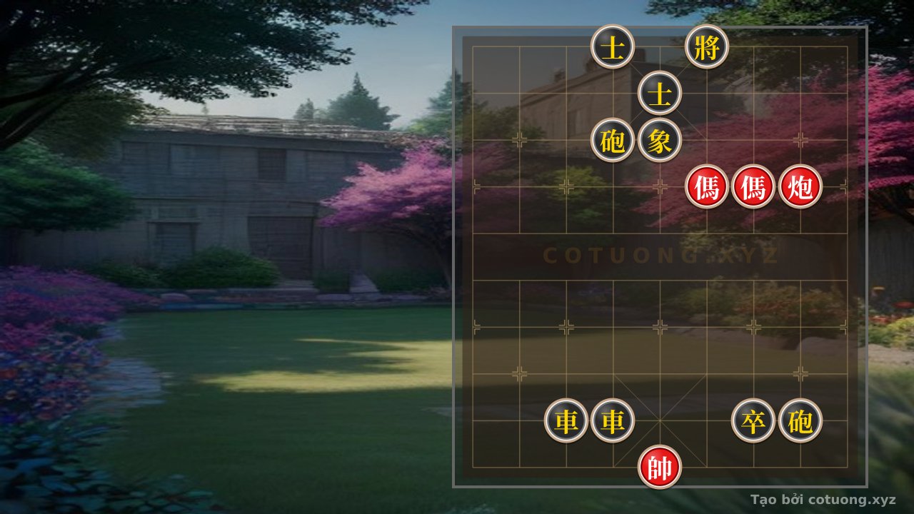 Thế cờ: Red General vs. Black: Double Horse Formation, Cannon Empty Strike — Cờ Tướng Online