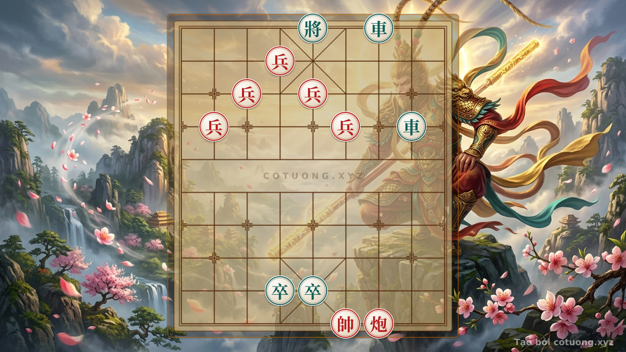 Thế cờ: The Art of Counterattacking in Xiangqi: How Black Can Reverse the Flow in a Cramped Position — Cờ Tướng Online