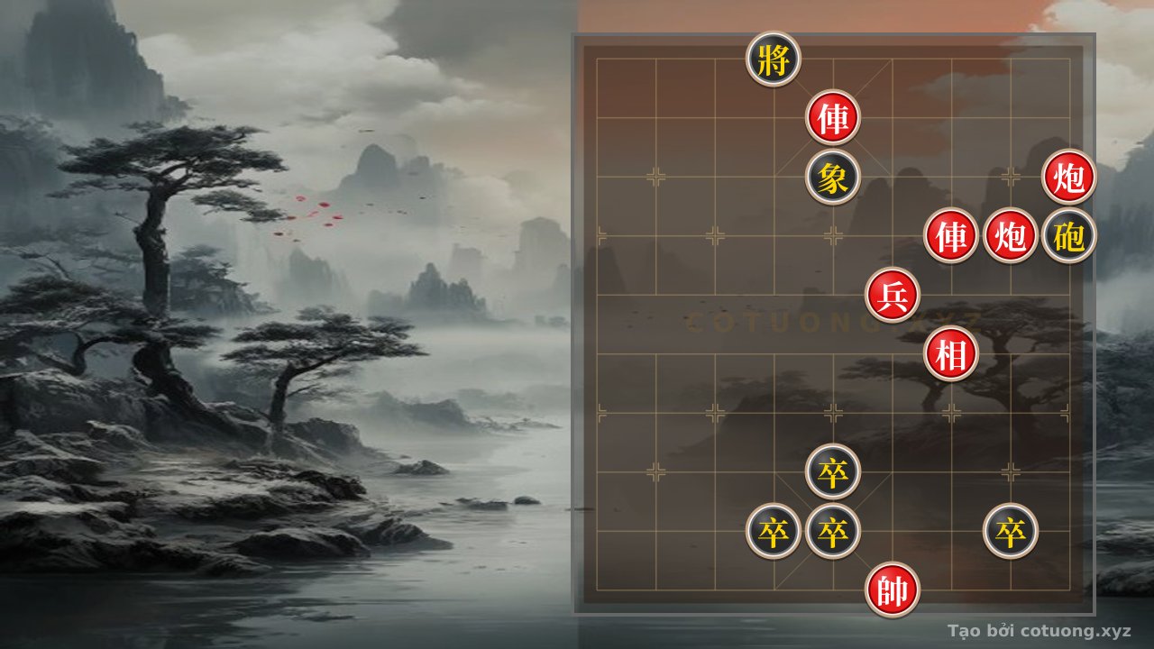 Thế cờ: Xiangqi Master's Secret: How to Defeat 4 Pawns with 2 Rooks and 2 Cannons in One Move? — Cờ Tướng Online