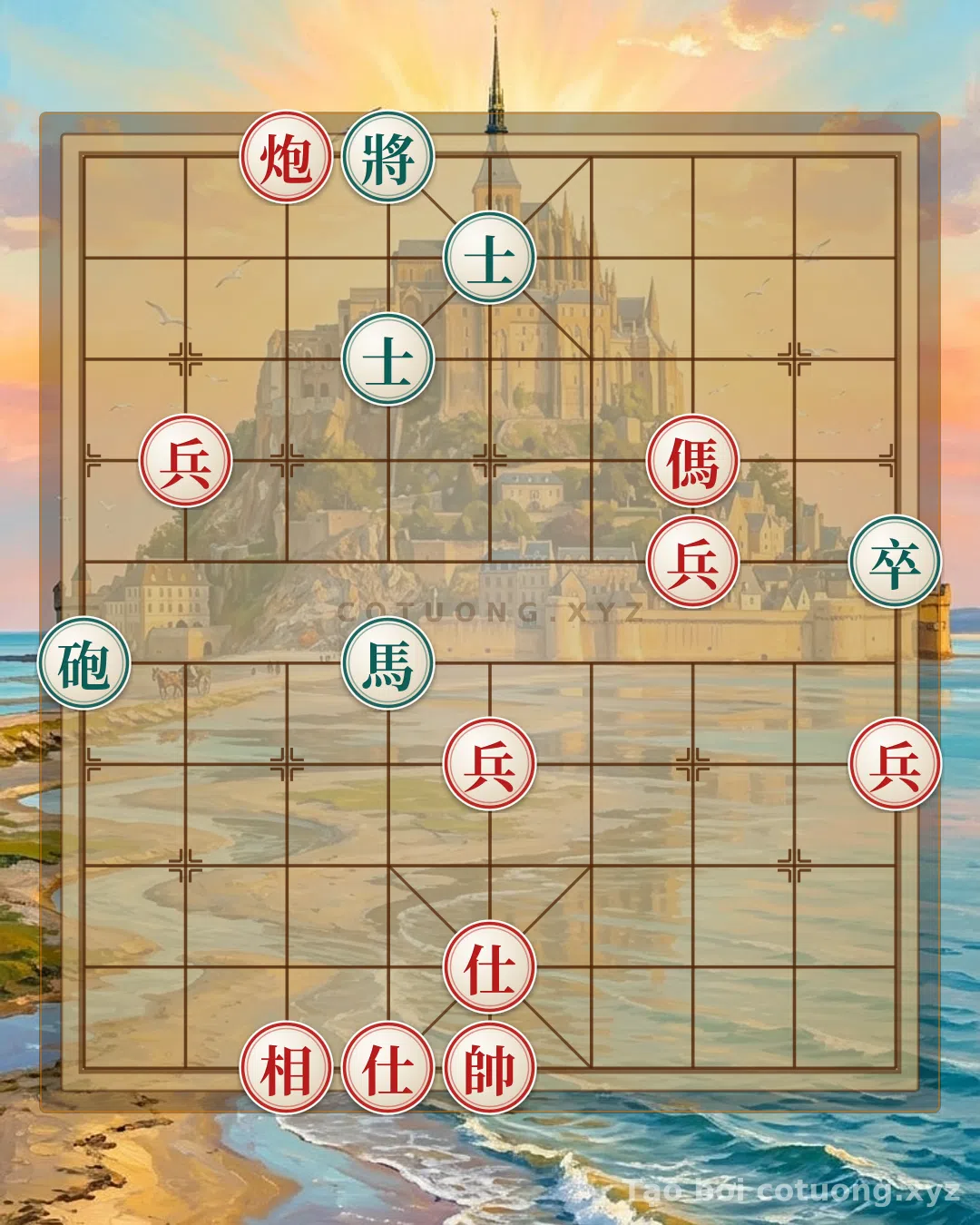 Thế cờ: Mastering Xiangqi: The Red's 4-Piece Rook-Horse vs. Black's Single Rook-Horse - When Strength Lies in Silent Moves — Cờ Tướng Online