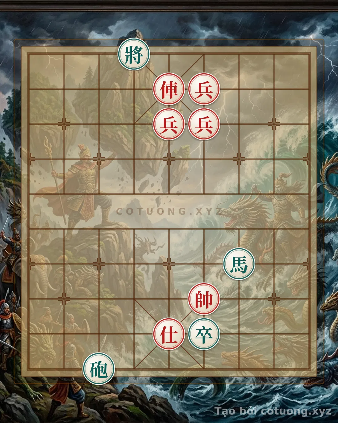 Challenge: Red Chariot's Escape: A Battle of Xiangqi as a Living Painting - Can you solve it?