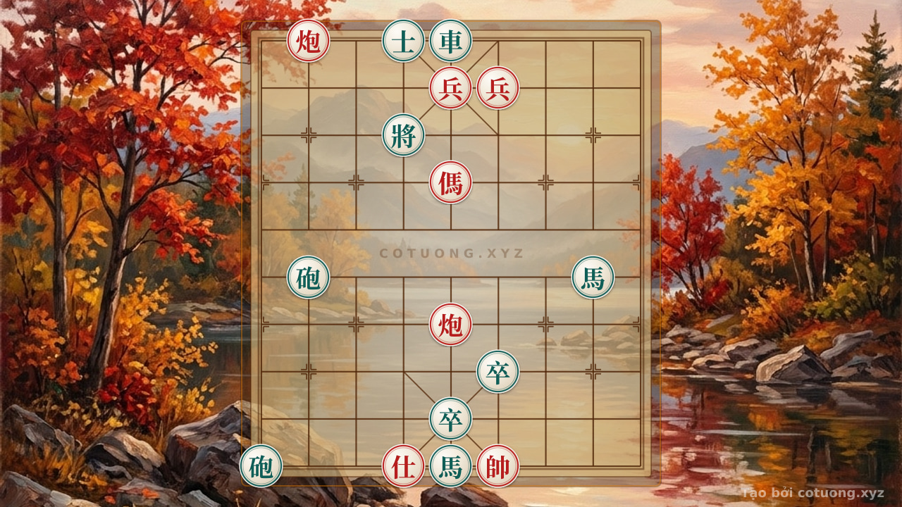 Thế cờ: Red General Chess: Red Cannon Exposed on 8th Rank 10 - Defensive and Counterattack Tactics — Cờ Tướng Online