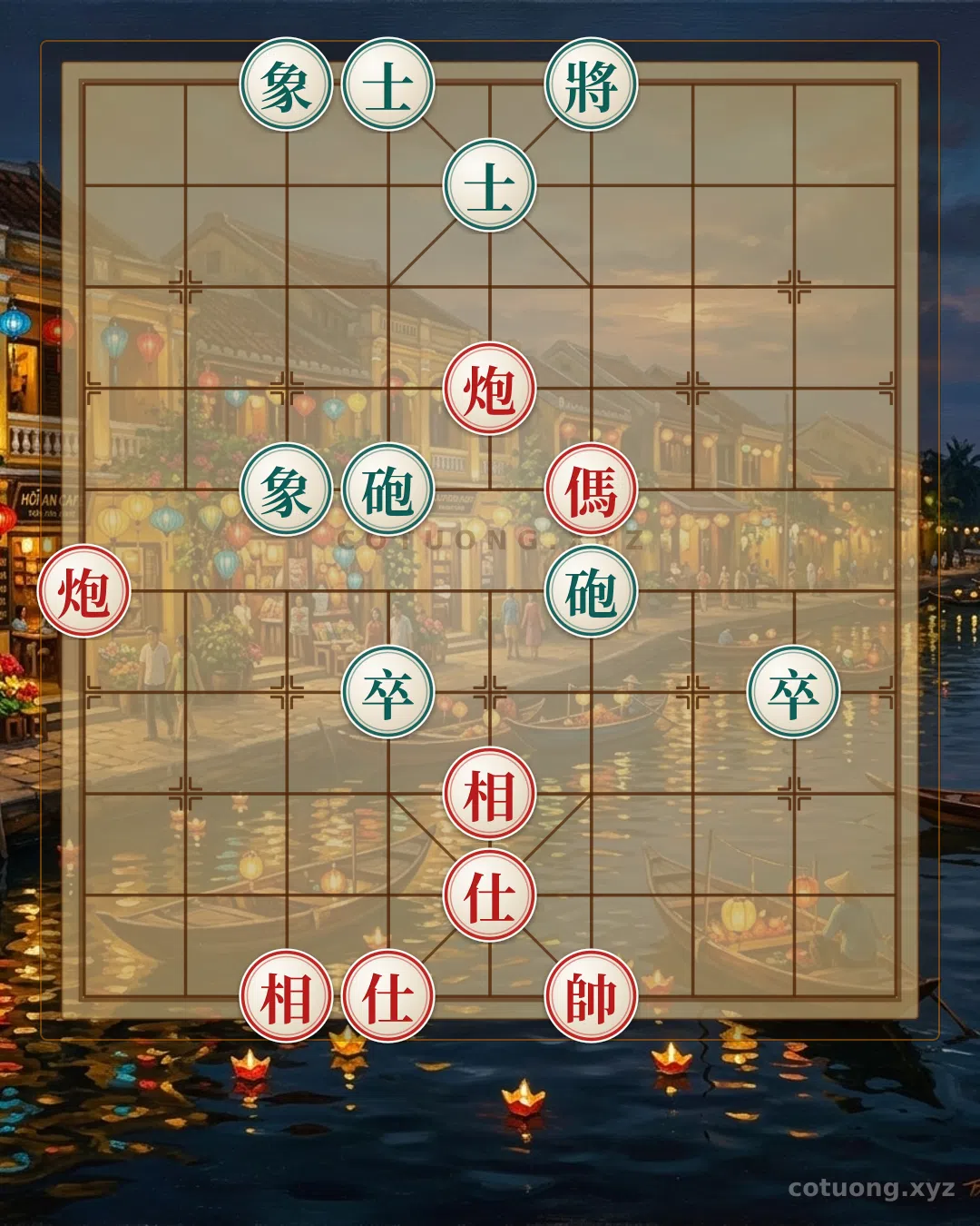 Challenge: Xiangqi Board: When the Red Horse Cannons Clash with the Black Double Cannons - The Secret to Breaking the Classic Endgame - Can you solve it?