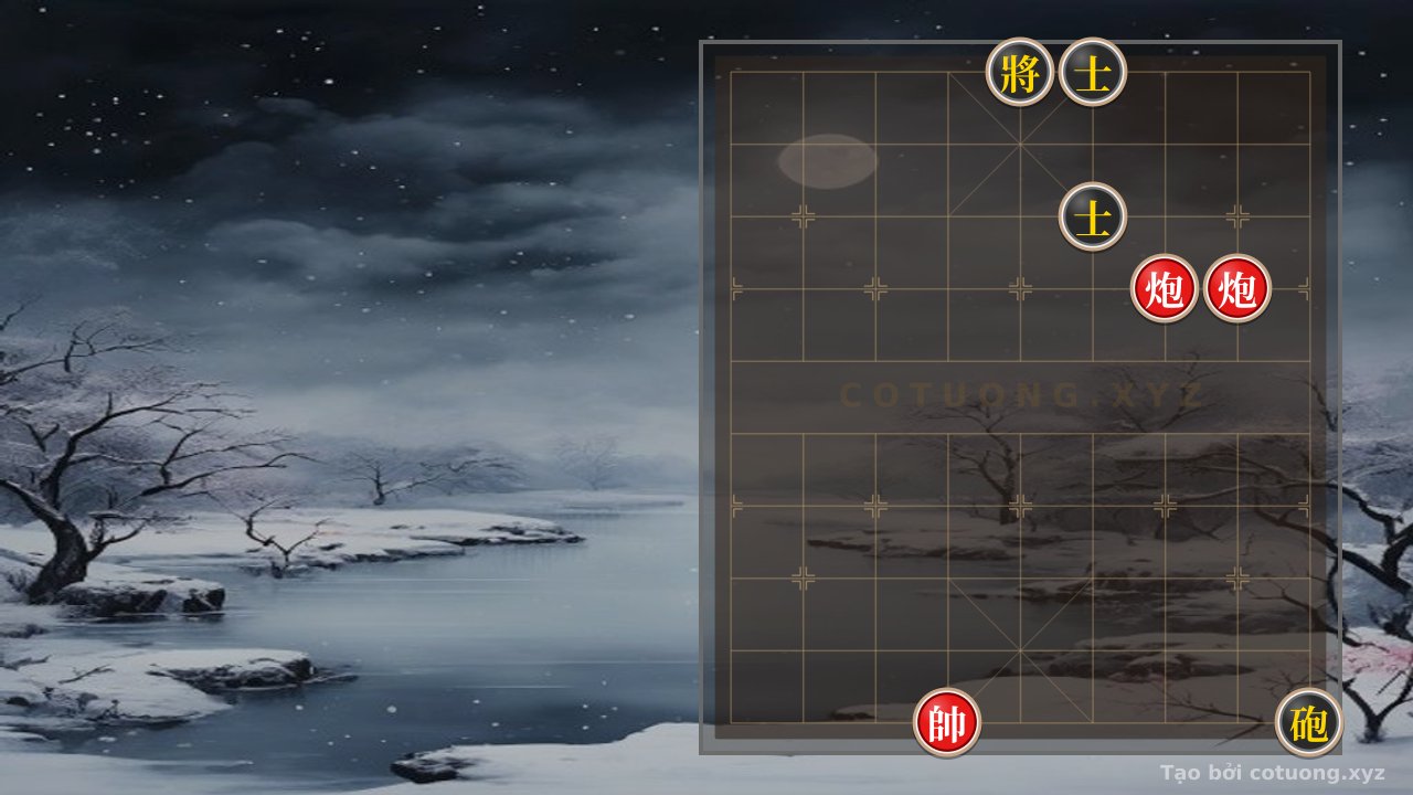 Thế cờ: Red General's Breakthrough: Victory by Knocking Down the Black Cannon on File 9, Rank 1 — Cờ Tướng Online