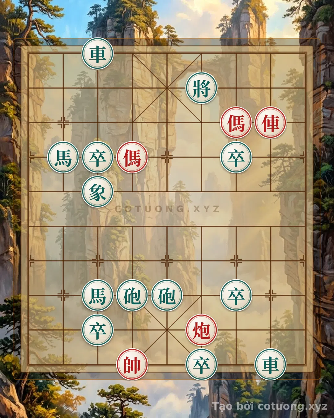 Thế cờ: Double Horse Legs Trap: Red's Fatal Mistake Strategy — Cờ Tướng Online