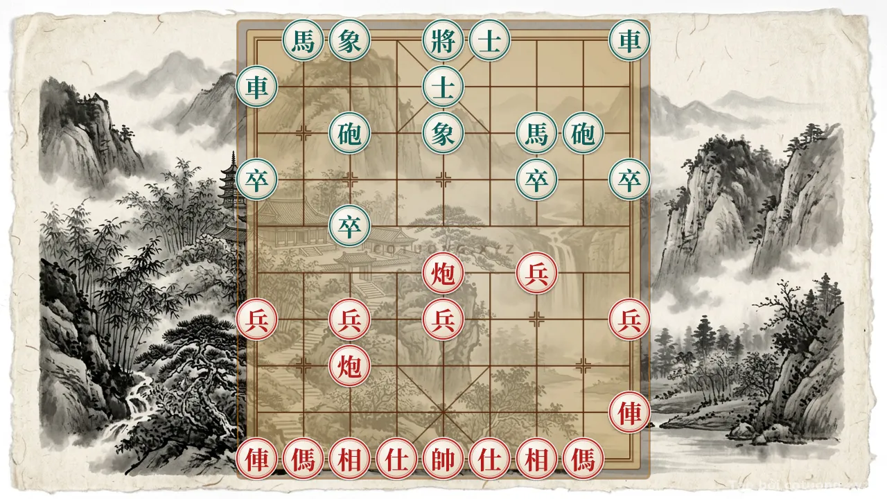 Thế cờ: Xiangqi: Red's Cannon vs. Black's Chariot, Chariot Rush — Cờ Tướng Online