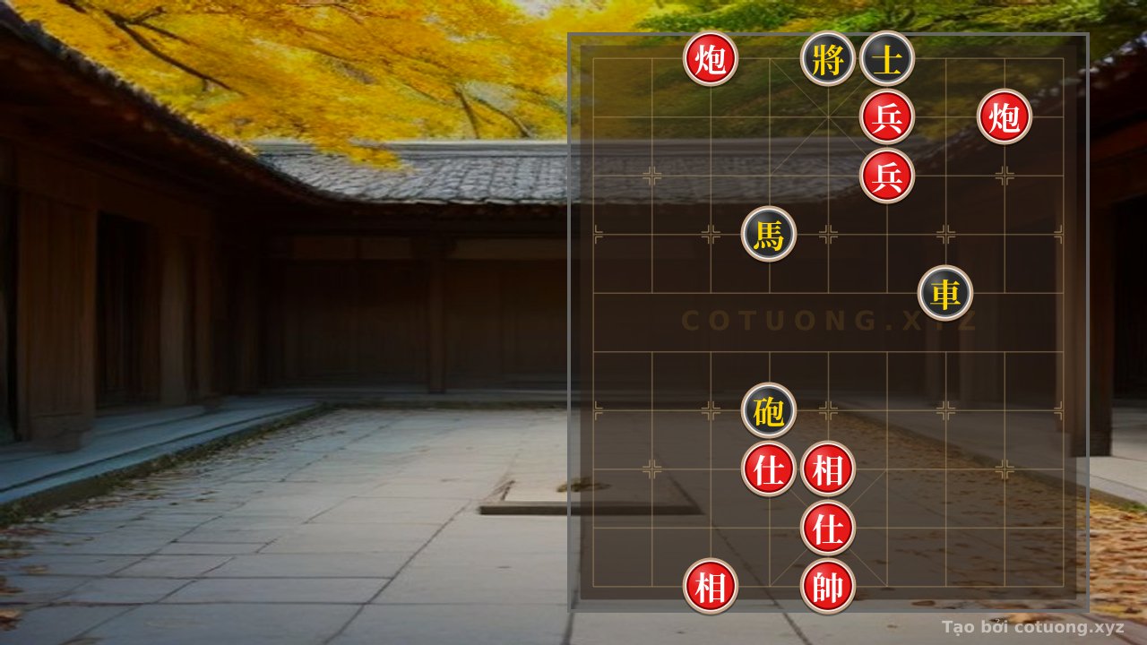 Thế cờ: Red General: Red Cannon and Empty Fort, Black Defense Strong — Cờ Tướng Online