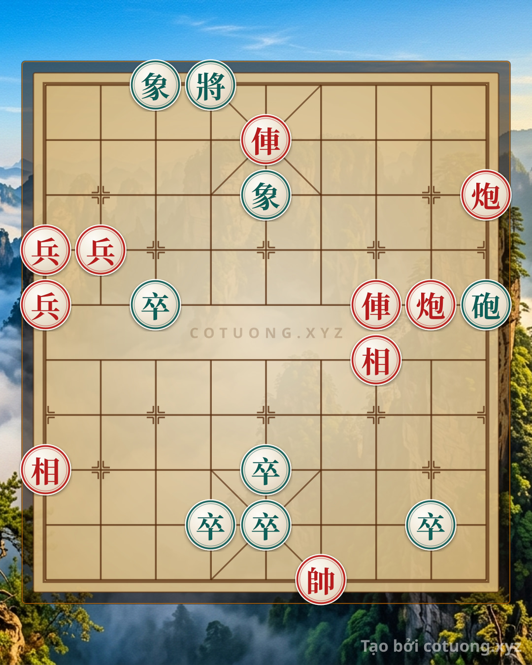 Challenge: Xiangqi: Black and Red Tactics - Mastering the Red General's Checkmate - Can you solve it?