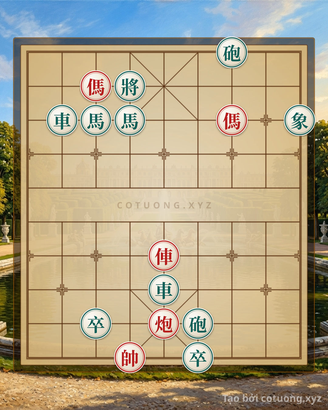 Challenge: Tam tài xa pháo mã tuyệt sát - Can you solve it?