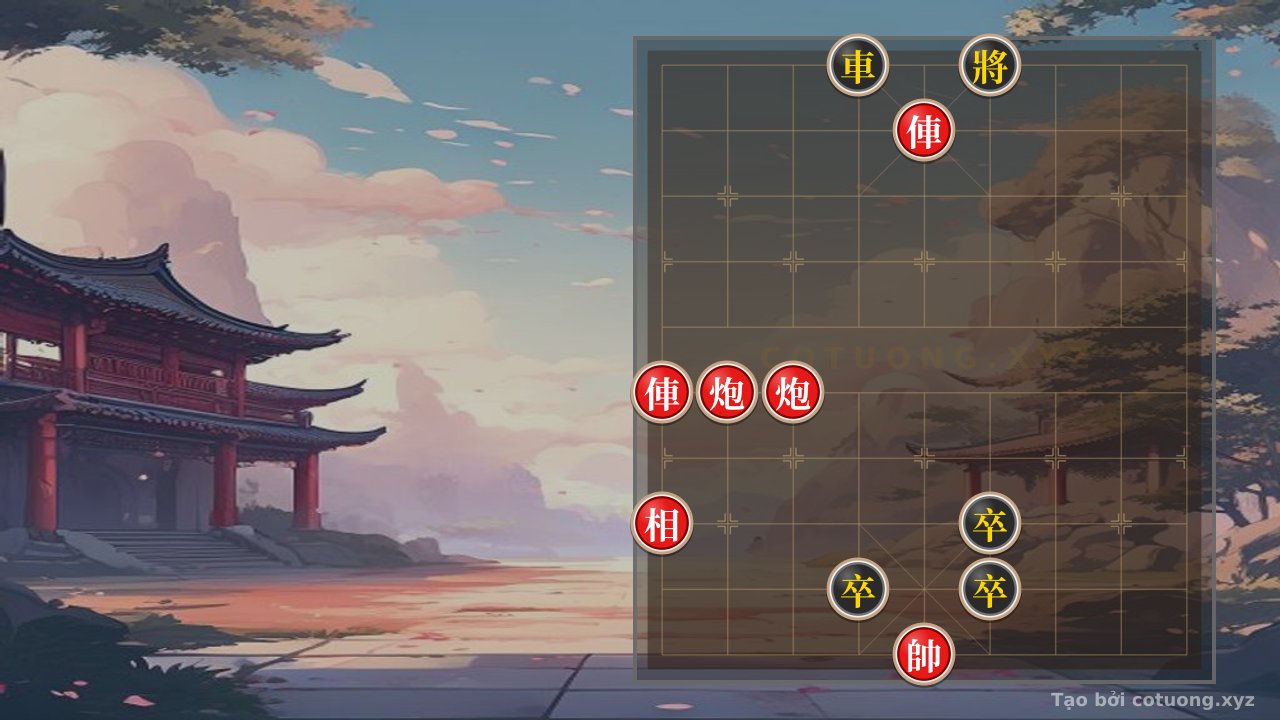 Thế cờ: The 'Black Chariot on File 4, Rank 10' Trap and Red's Counterattack Strategy in the 'Empty Cannon Parallel' Formation — Cờ Tướng Online