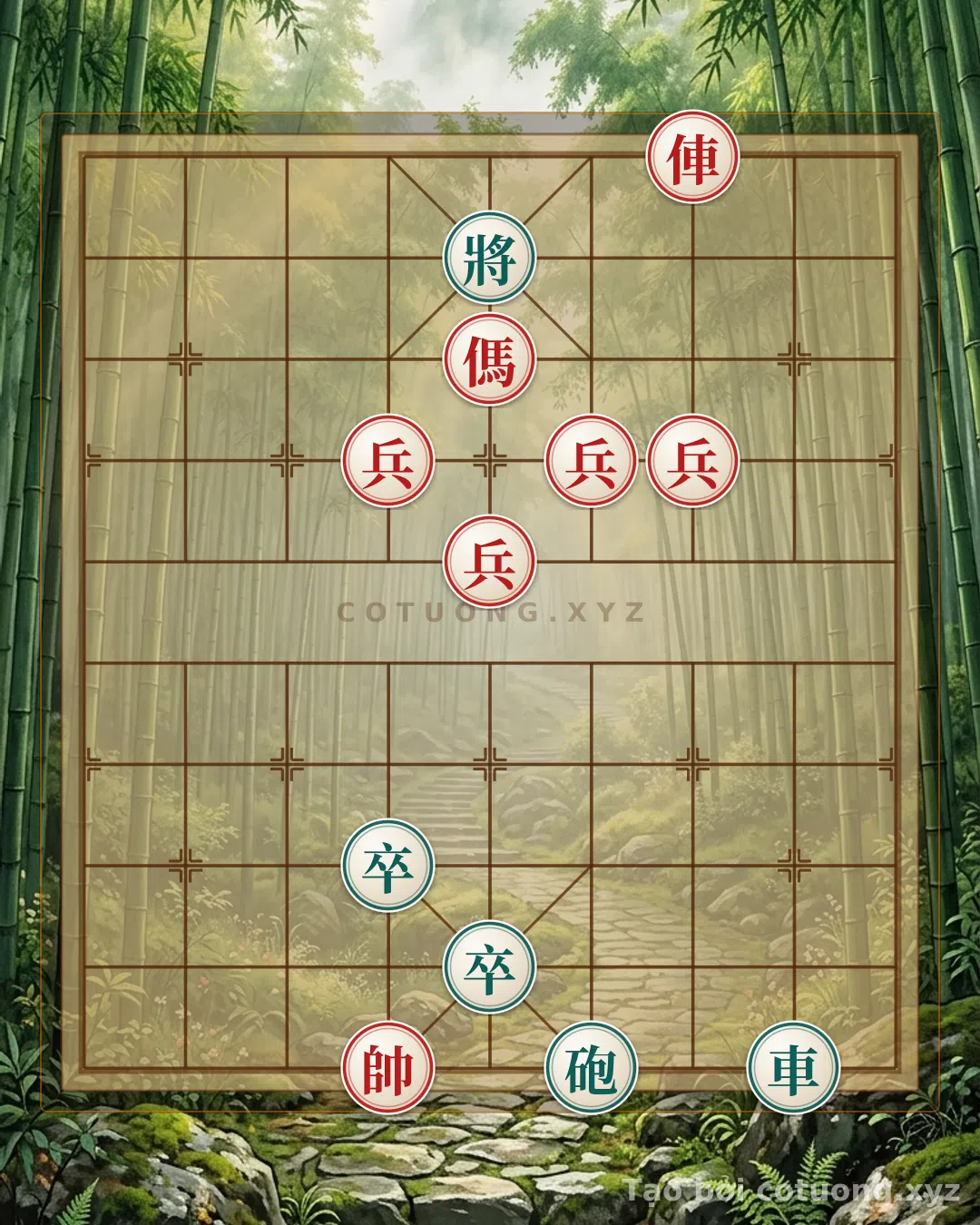 Thế cờ: Peak Chess Formation: Red Chariot Rushes with 3 Open Files, Black General Cornered — Cờ Tướng Online