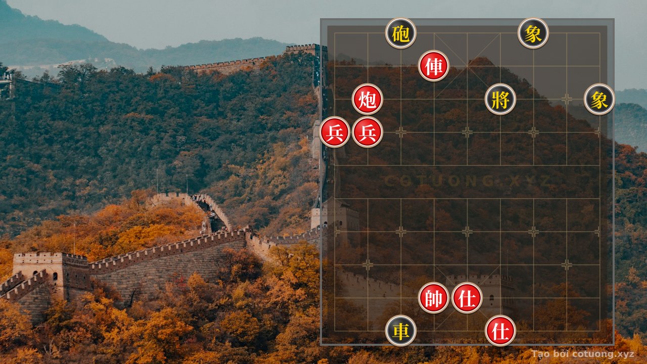 Thế cờ: Xiangqi: Short Checkmate Strategy - Black Chariot Blocked at 3-10 — Cờ Tướng Online