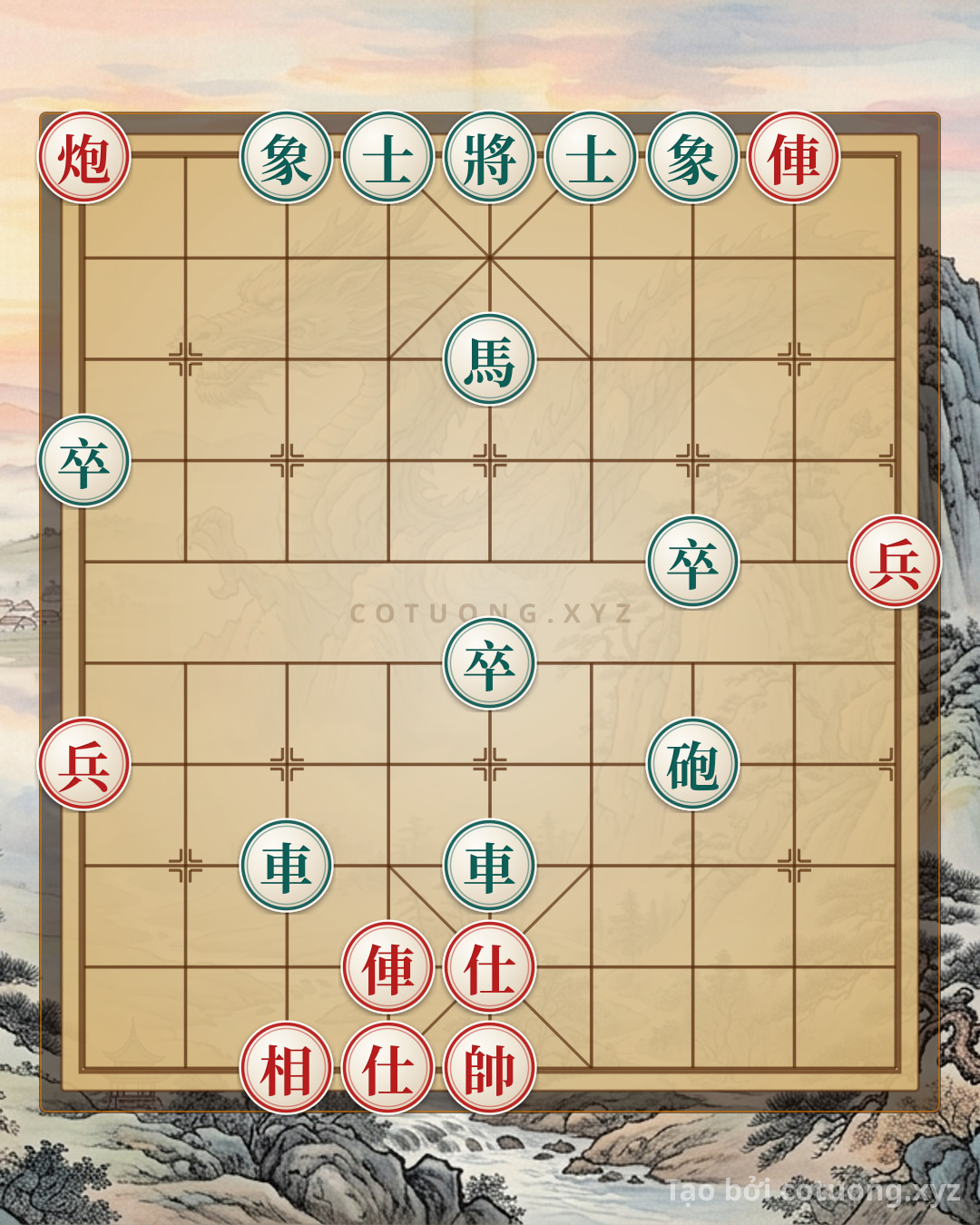 Challenge: Red Cannon on File 9 Rank 10: Sudden Counterattack Tactics for Red - Can you solve it?