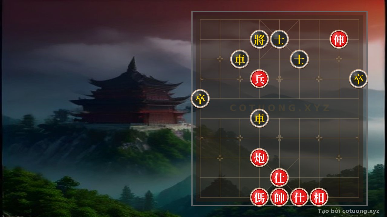 Thế cờ: The Secret Move to Break 2 Black Rooks: Red Rook-Cannon-Horse Checkmate the Black General in One Move! — Cờ Tướng Online
