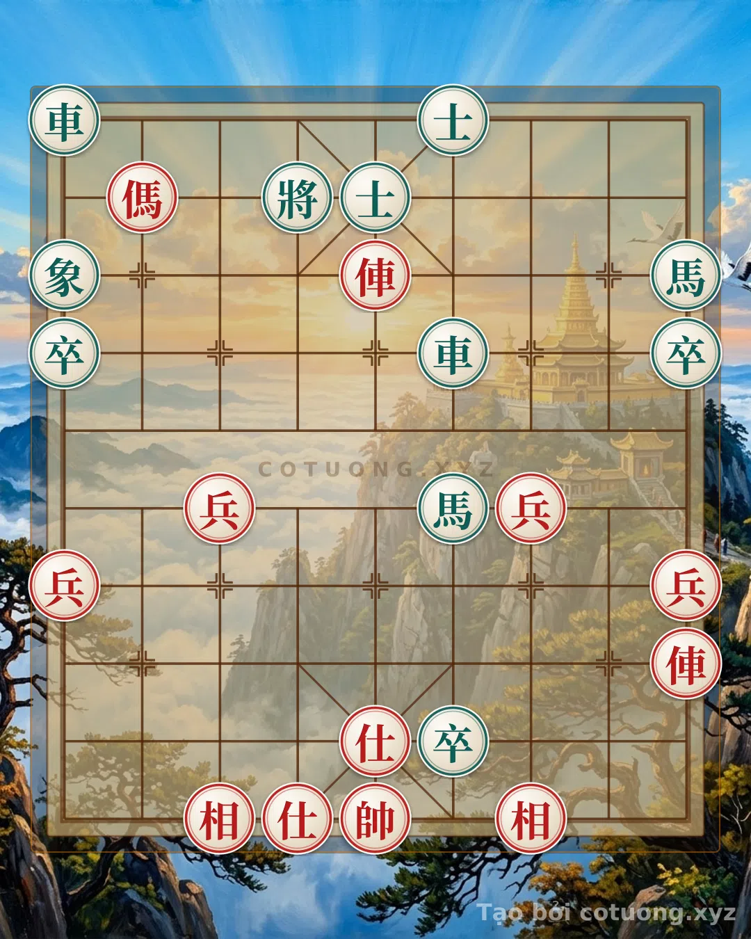 Thế cờ: Xiangqi Pro Tips: 2Rooks, 2Horses, 4Cannons, 2Advisors, 2Elephants vs. 2Rooks, 2Horses, 3Cannons, 2Advisors, Elephant - The Sorrowful Move — Cờ Tướng Online