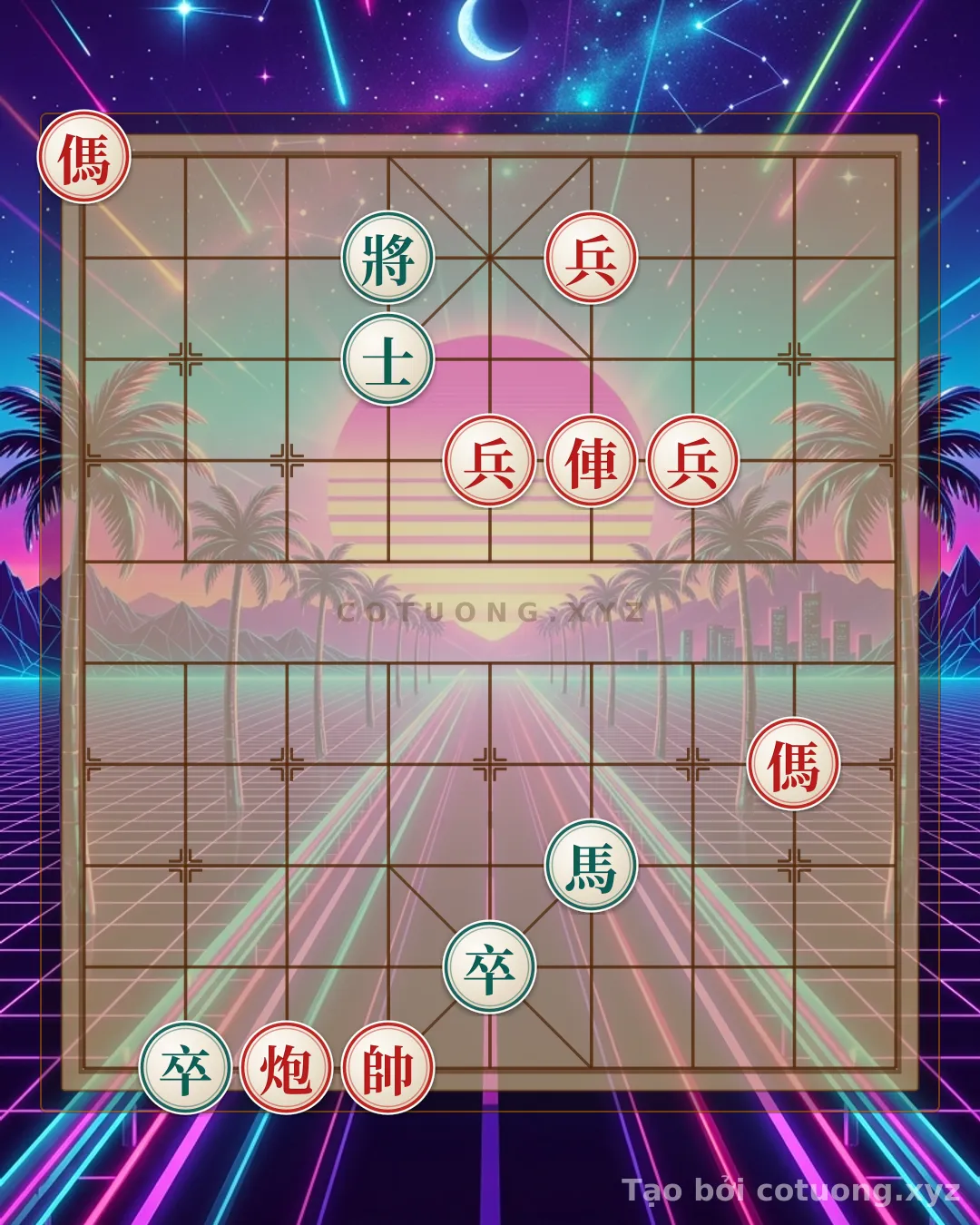 Thế cờ: Song Horse Counterattack: Breakthrough Strategy from a Difficult Position - Detailed Guide for Red — Cờ Tướng Online