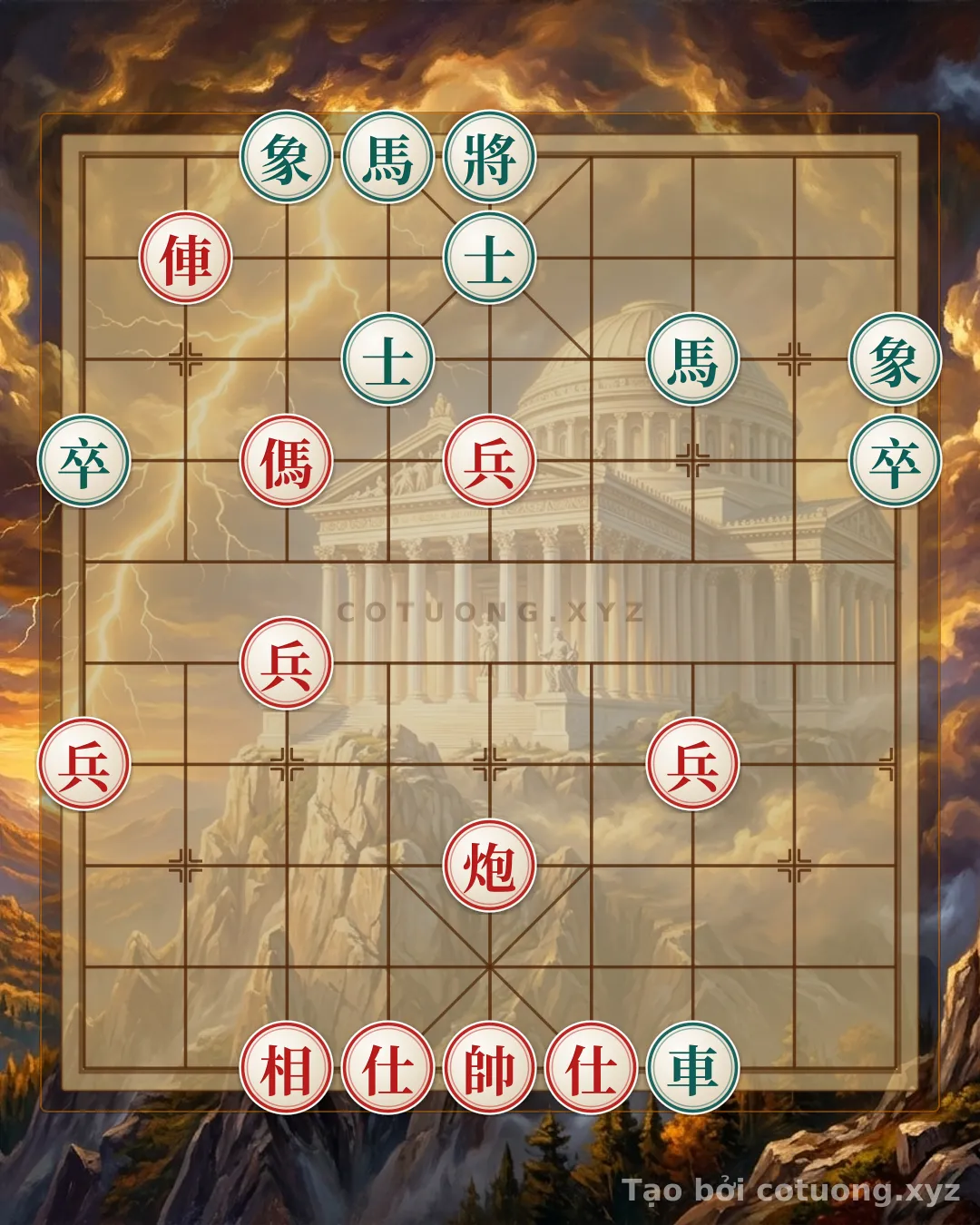 Challenge: Xiangqi Master's Secret: The Rook-Cannon-Horse Four-Pin Smashes Double Horse - The Battle of Xichibi on the Chessboard - Can you solve it?
