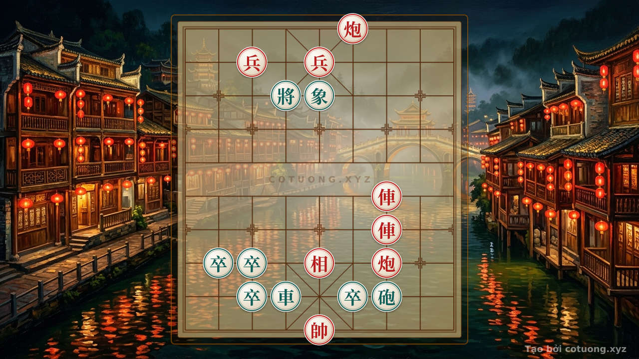 Thế cờ: The Quiet Position: Black Defends and Waits for a Counterattack — Cờ Tướng Online