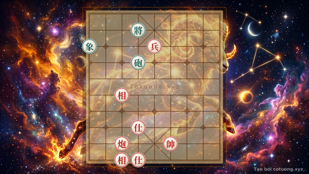 Thế cờ: The Hidden Beauty of the Position: Black General Exposed, Black Cannon Ready - The Art of Defense in Xiangqi — Cờ Tướng Online