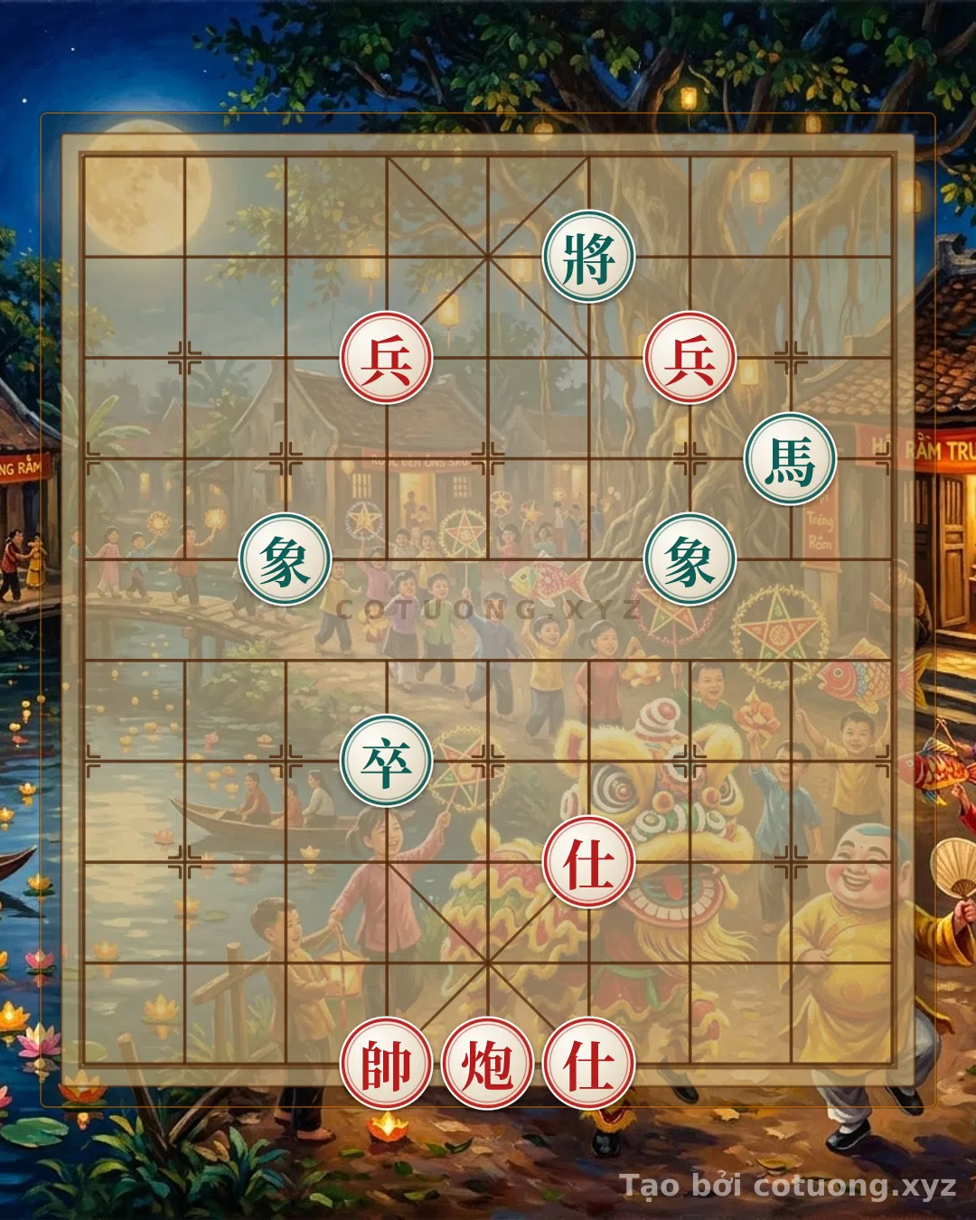 Thế cờ: The Secret to Crushing the 'Black King on 6th Rank, 9th File' Opening - Winning from the Red Cannon's Perspective — Cờ Tướng Online