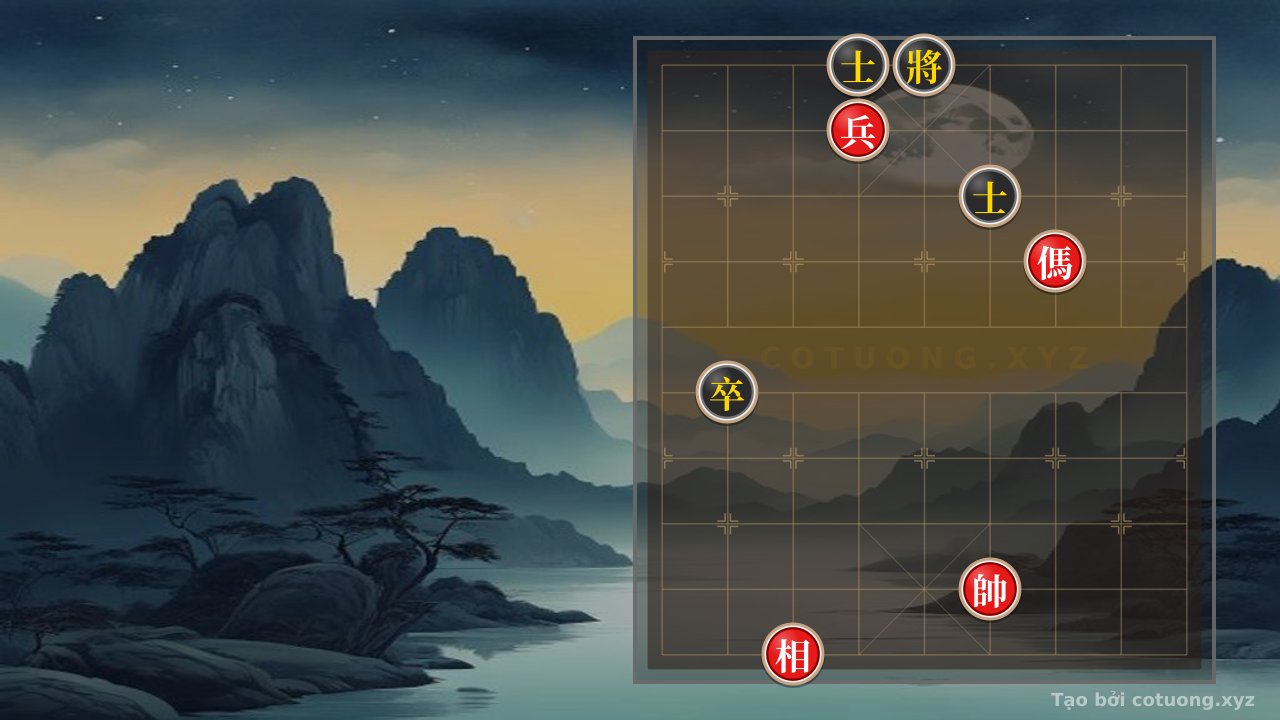 Thế cờ: General's Defensive Counterattack: The Chess Threat Resolution with the Black Rook on File 2 Rank 5 — Cờ Tướng Online
