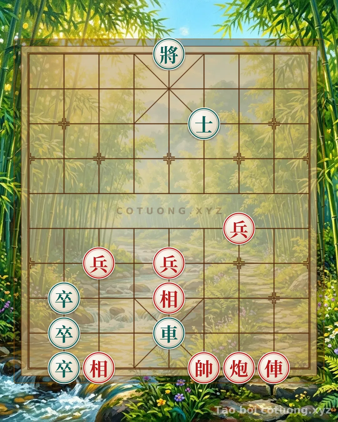 Thế cờ: Xiangqi Pro Tips: Red Rook Cannon 3 Pawns 2 Bishops Crosswind Rook 3 Pawns Advisor – Instant Victory with Optimal Moves! — Cờ Tướng Online