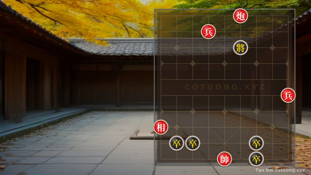 Thế cờ: Red Cannon, 2 Red Pawns, and Red Bishop vs. 4 Black Pawns: The Survival Strategy in the #9615 Deadly Chess Formation — Cờ Tướng Online