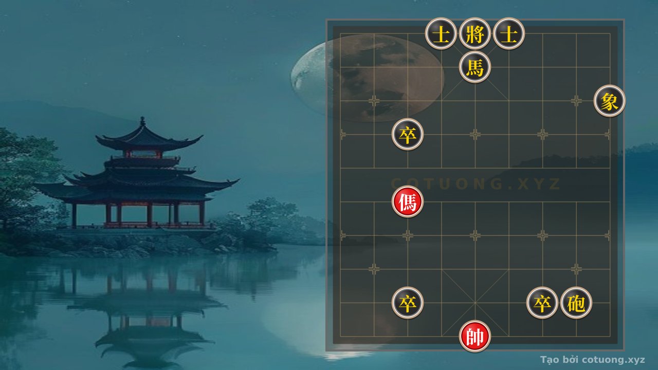 Thế cờ: Xiangqi Super Difficult: Red Crushes Black's Formation in 5 Moves — Cờ Tướng Online