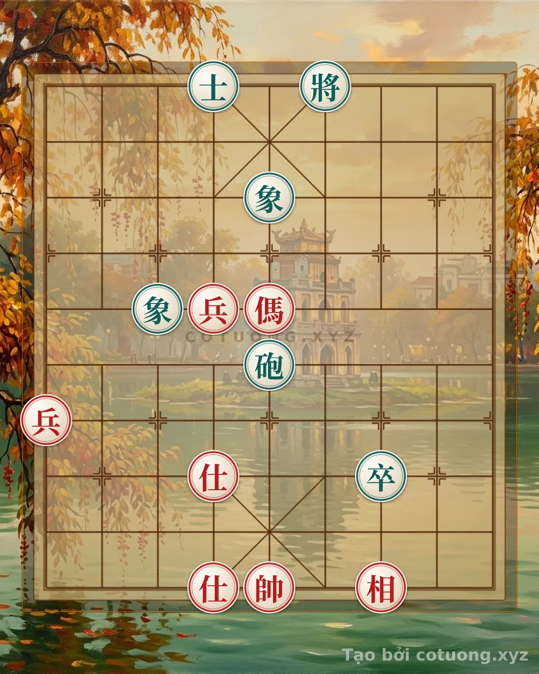 Thế cờ: Endgame: Red's Horse 2Pawns 2Advisors Elephant vs. Black's Cannon Pawn Advisor 2Elephants - Quick Winning Tips — Cờ Tướng Online