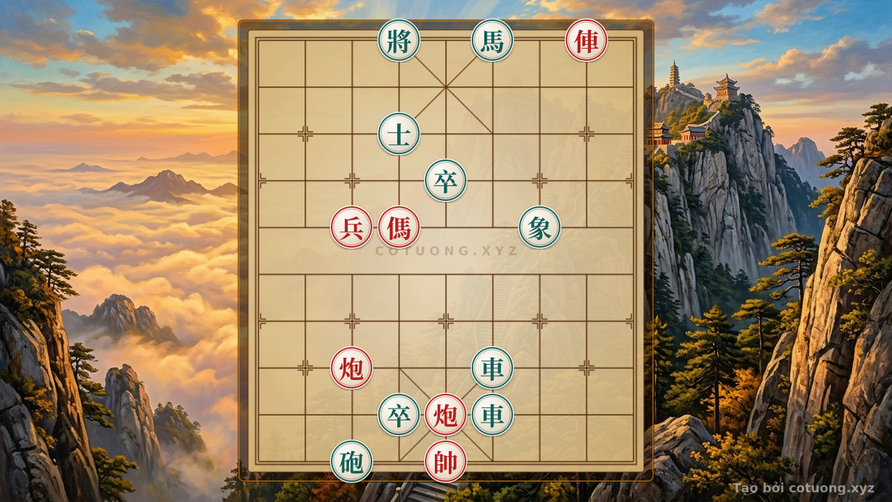 Thế cờ: Black Defense Secrets: Neutralizing Red's Pressure, Waiting for Counterattacks in Chinese Chess — Cờ Tướng Online