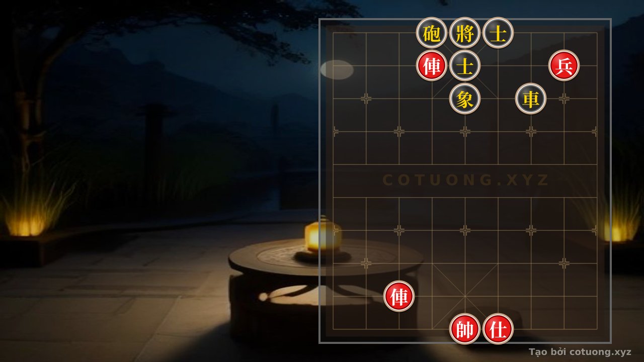 Thế cờ: Battle of the Generals: Red Chariot Surrounds, Black Cannon Waits for Opportunity - Online Chess Puzzle Super Hard — Cờ Tướng Online