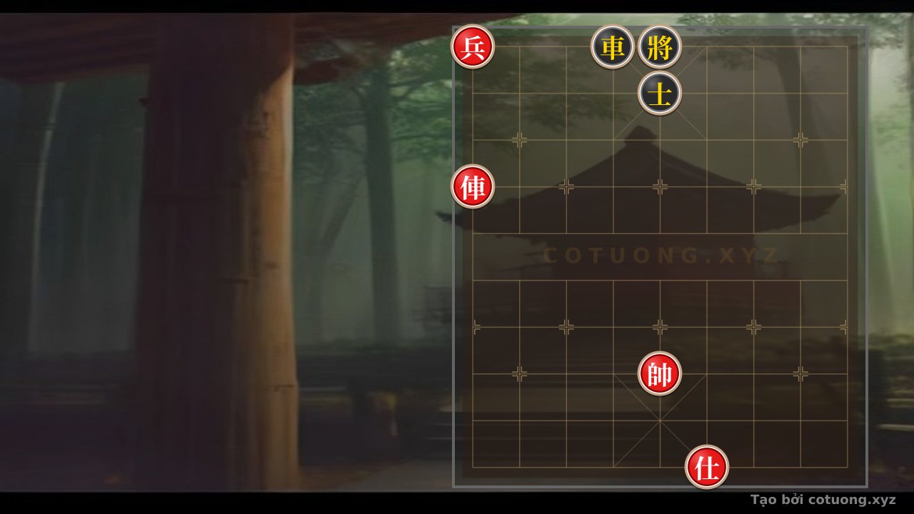 Thế cờ: Red Rook and Pawn Defeat Black Advisor: The Shocking 'Fork' Strategy — Cờ Tướng Online