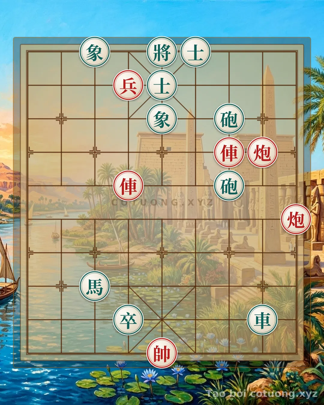 Thế cờ: The Black Bishop's Trap on the 10th Rank: A Warning for the Red Player — Cờ Tướng Online