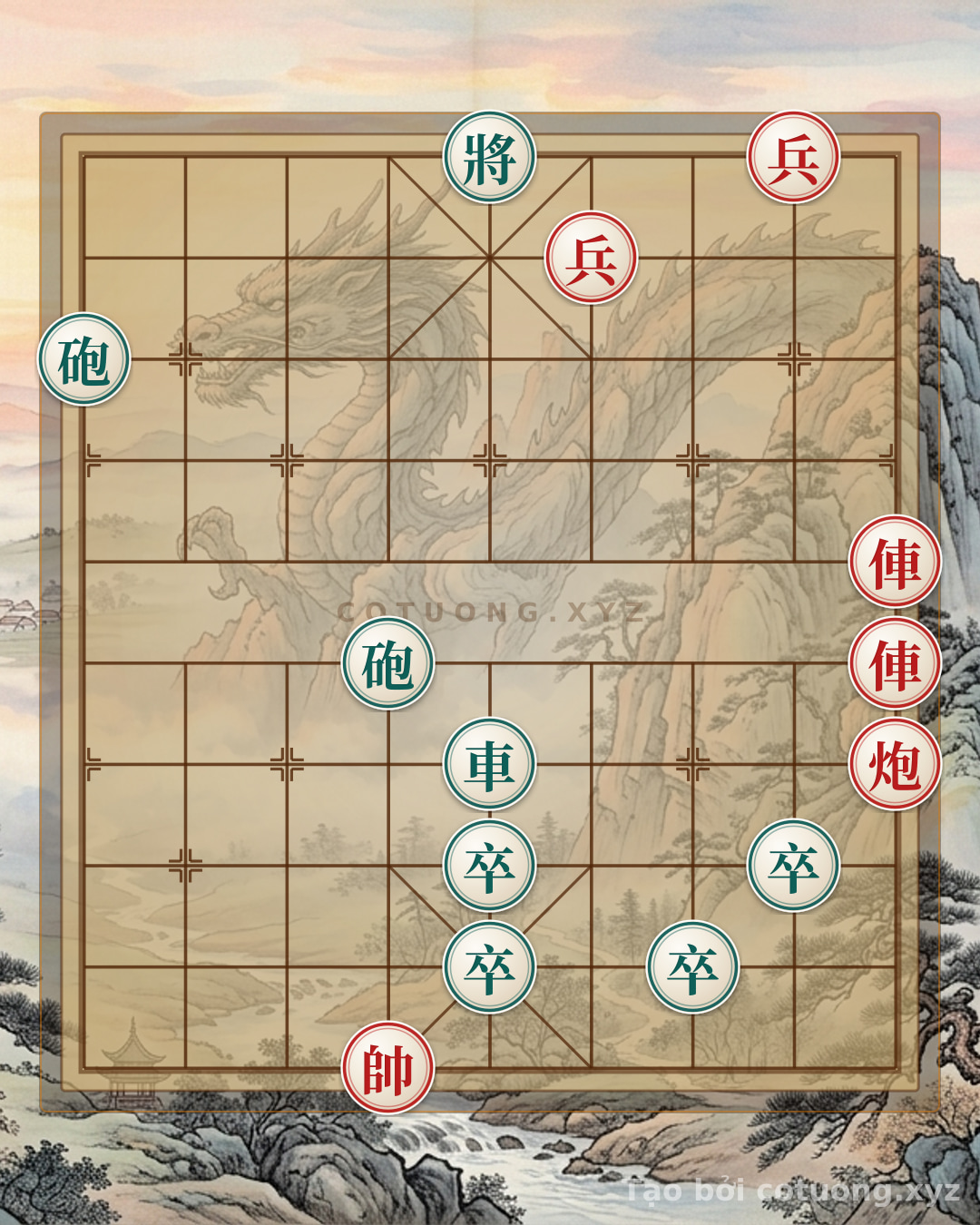 Thế cờ: Fortress Defense: Red Attacks, Black Resolves — Cờ Tướng Online