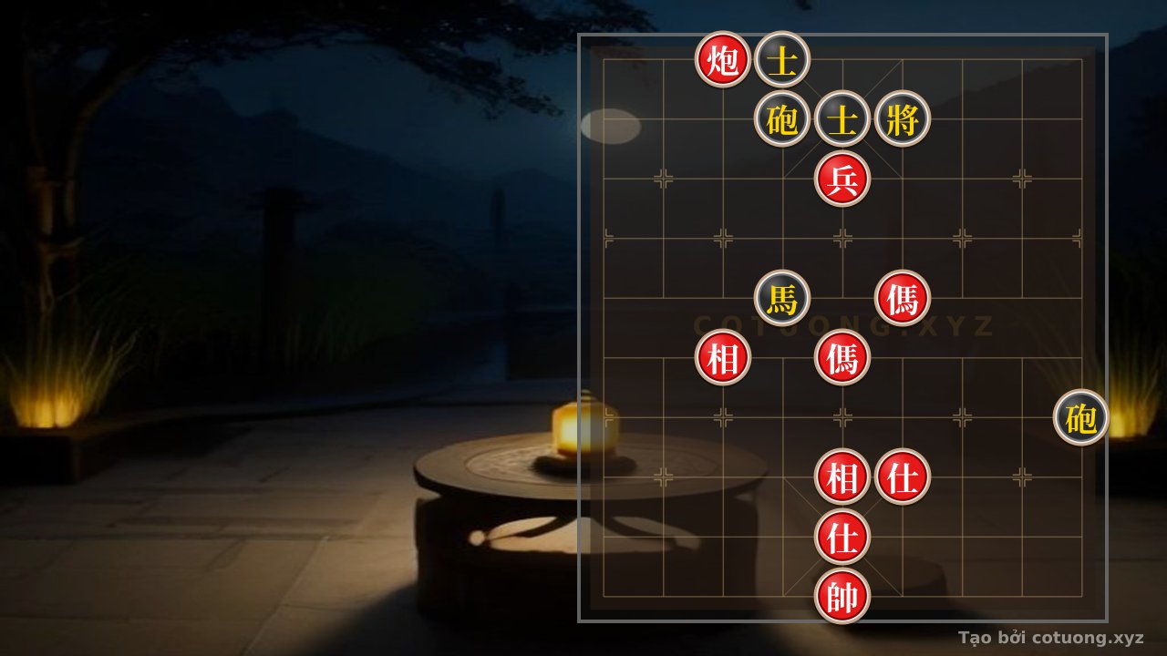 Thế cờ: Xiangqi Strategy: Red Cannon on File 7, Rank 10 – Deep Analysis of Elite Chess Tactics — Cờ Tướng Online