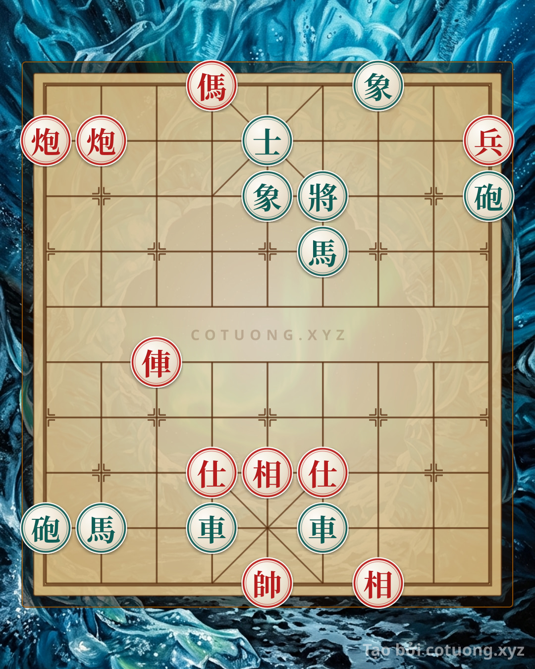 Challenge: Unique Xiangqi Formation: Red Cannons Double Attack, Black Horse Immobile - Unmatched Direct Strategy - Can you solve it?