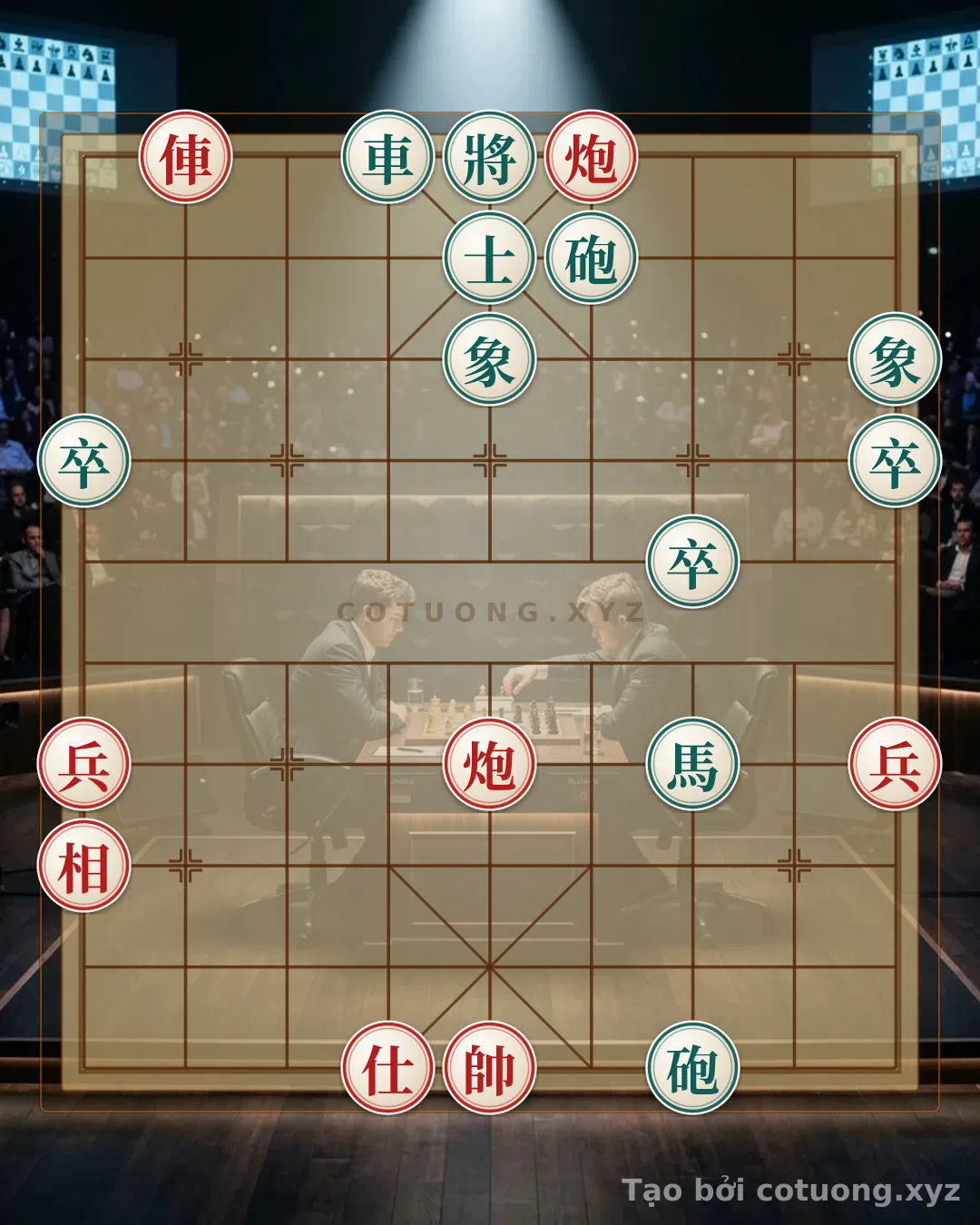 Challenge: The Endgame Battle of Wits: When the Red Rook and Two Cannons Face the Horse of Chaos - Survival Tactics in the Heart of the Chessboard - Can you solve it?