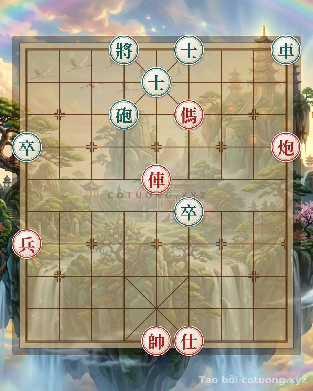 Challenge: The 'Empty Cannon' Formation and Tactics for Red in Chinese Chess - Can you solve it?