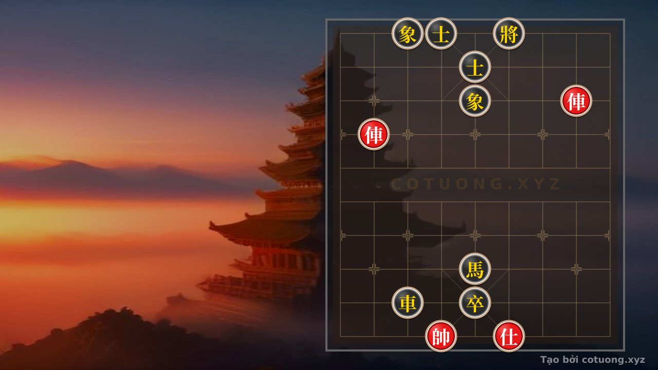 Thế cờ: Red General Chess: Tactical Checkmate with a Single Rook Escape — Cờ Tướng Online