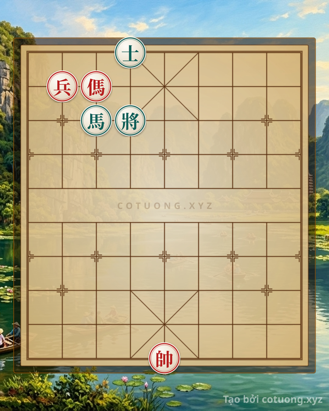 Thế cờ: Red Pawn 'Knocks Out' Black Advisor: An Extreme Breakthrough Strategy in Xiangqi — Cờ Tướng Online