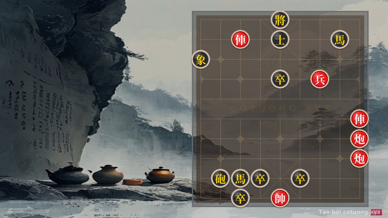 Thế cờ: The deadly opening for Red in the 'Empty Cannon' formation - Xiangqi (Chinese Chess) 45c6 — Cờ Tướng Online