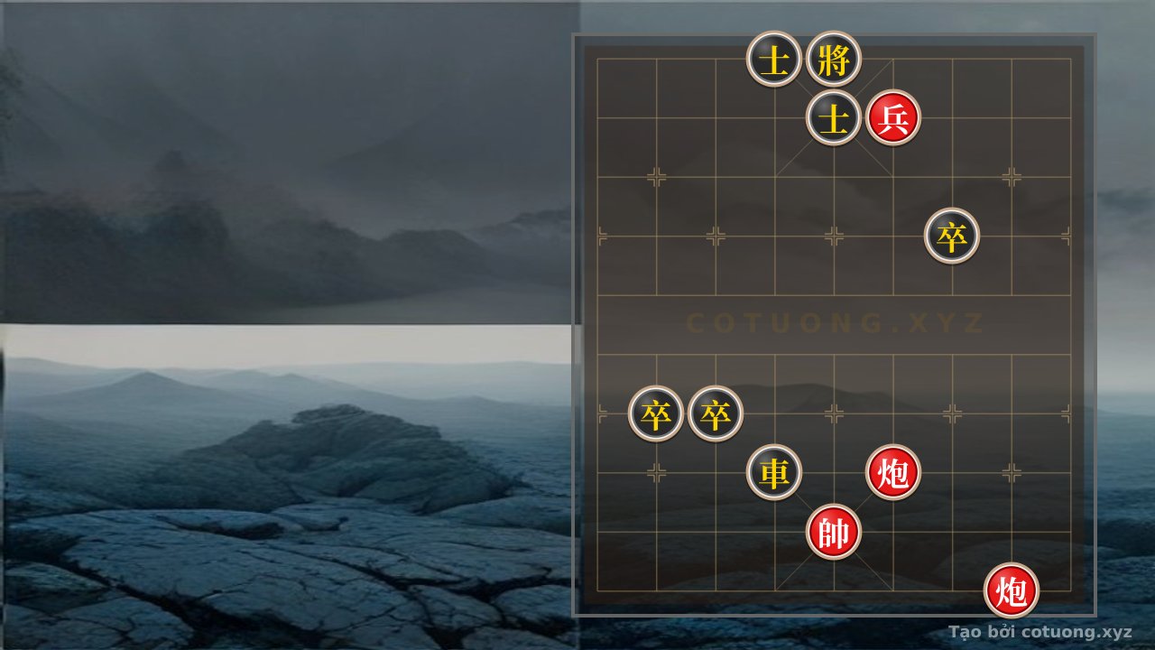 Thế cờ: Xiangqi: The Red Cannon Trap - Tactical Moves to Capture the Black Piece in a Critical Position — Cờ Tướng Online