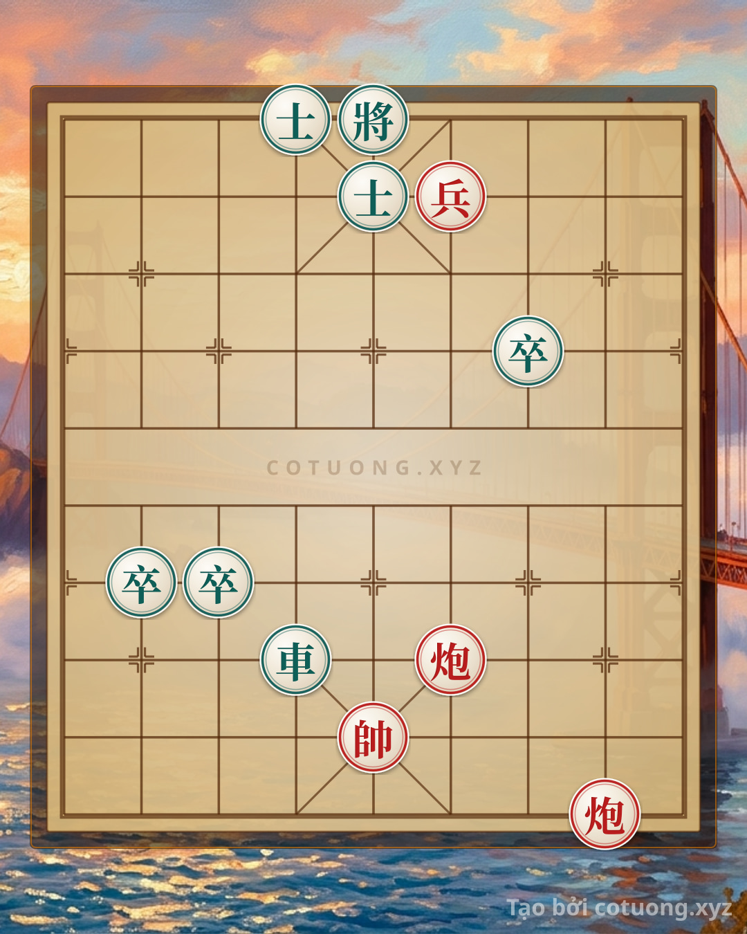 Challenge: Xiangqi: The Red Cannon Trap - Tactical Moves to Capture the Black Piece in a Critical Position - Can you solve it?