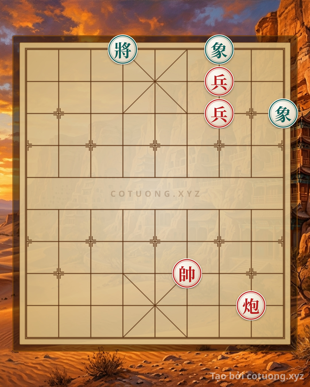 Challenge: The Classic Trap: Red Cannon and Two Pawns Shatter the Black Elephants in One Move - Can you solve it?