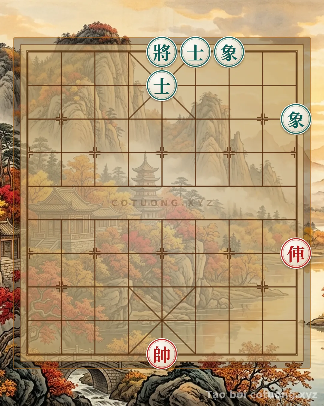 Challenge: The Mysterious General's Formation: The Red Chariot Adventuring in the Double Elephant and Advisor - Unbeatable Offensive Strategy - Can you solve it?