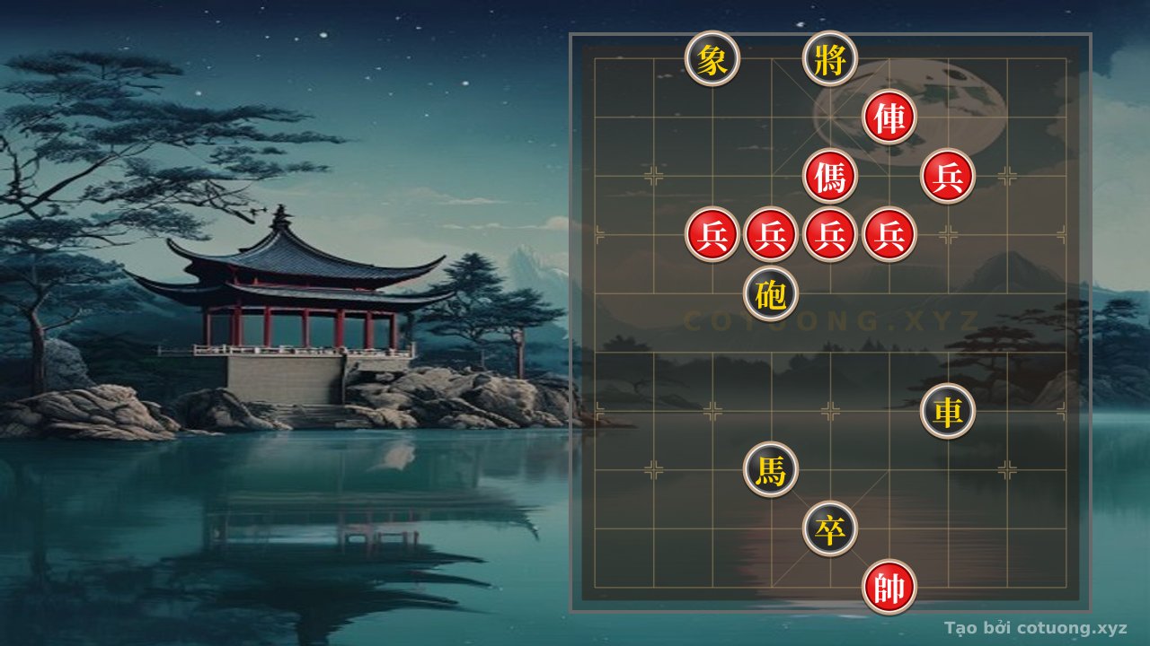 Thế cờ: Endgame Masterpiece: Red Rook-Horse Five Pawns vs. Black Cannon-Rook-Horse-Elephant - The Grandmaster's Killer Strategy — Cờ Tướng Online