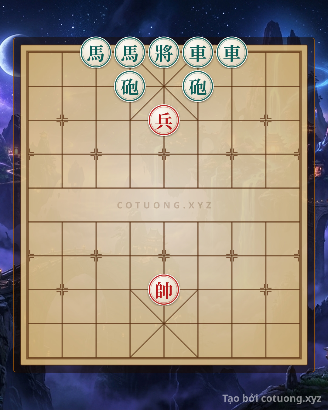 Challenge: Xiangqi: Defeating Two Horses with a Cannon - Red's Winning Strategy - Can you solve it?