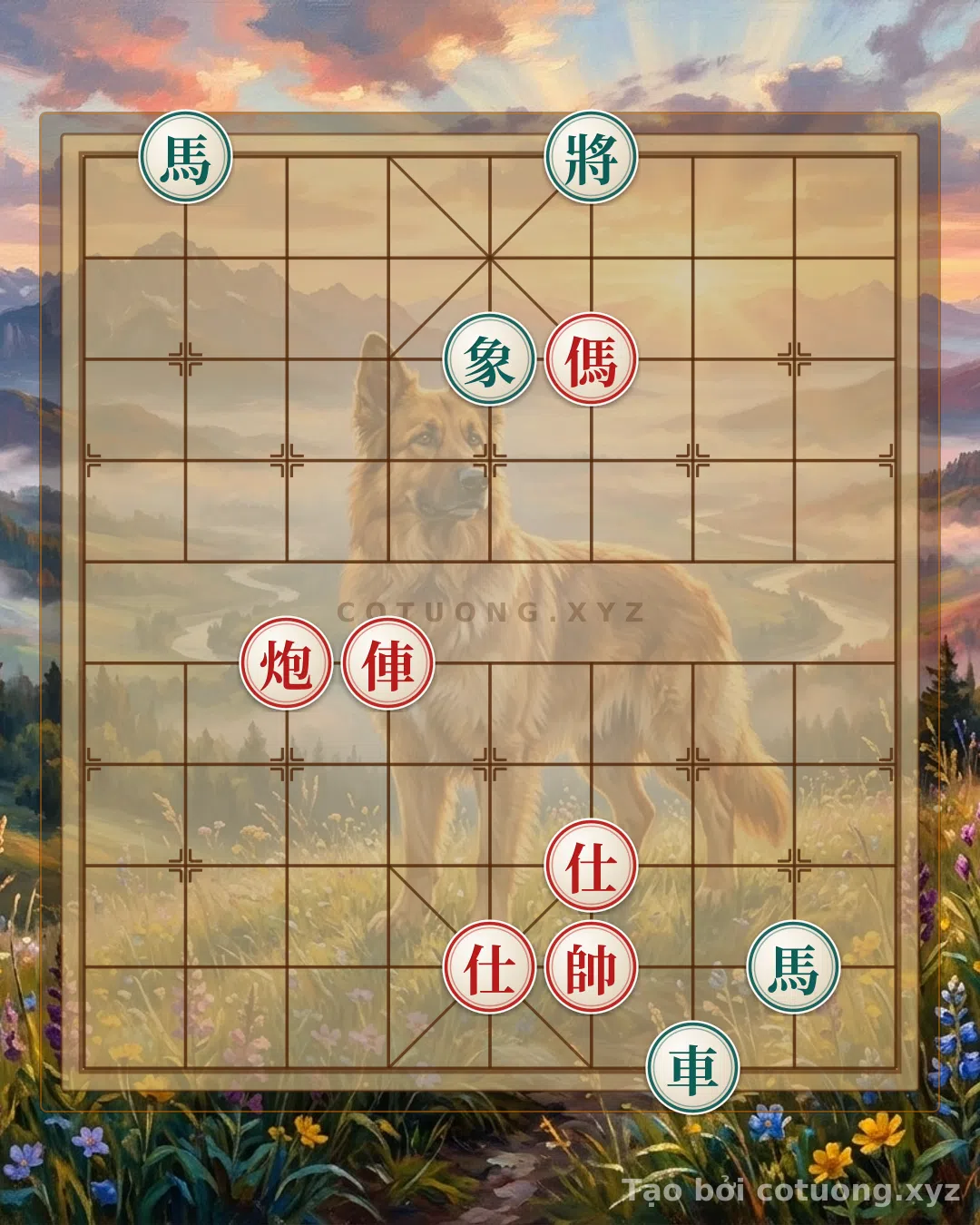 Thế cờ: Xiangqi Art: Black Horses Interlocking, Red Cannon Empty - The Immortal Defensive Tactics — Cờ Tướng Online