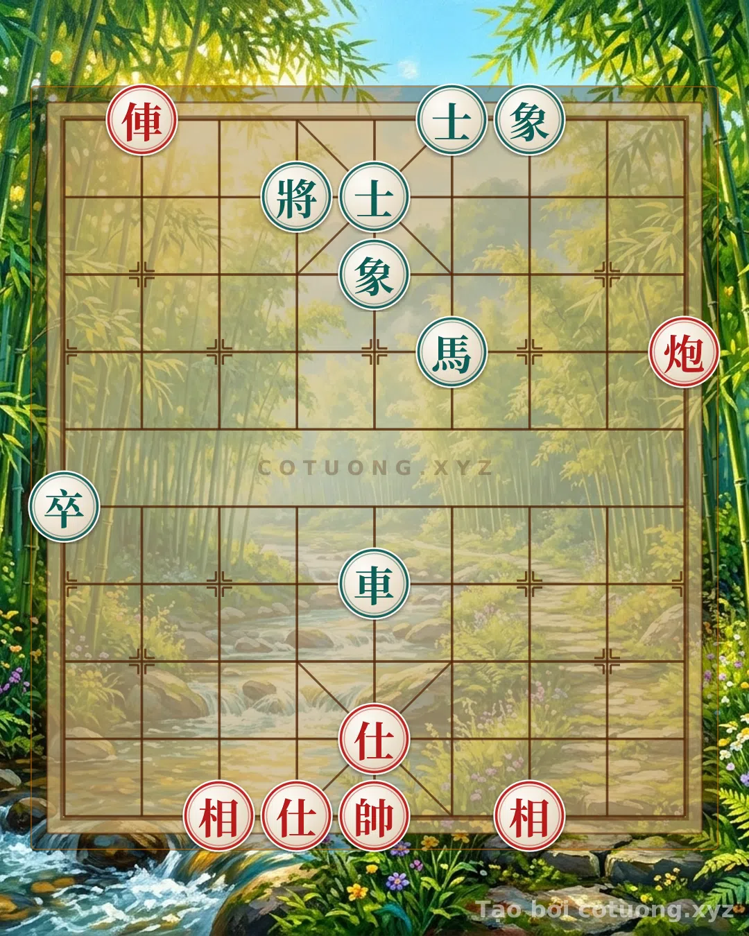 Thử Thách: Thế Cờ Tướng: Đánh Xe Đỏ Lộ 8 Hàng 10 - Chiến Thuật Phòng Ngự Đen - Bạn có thể giải được?