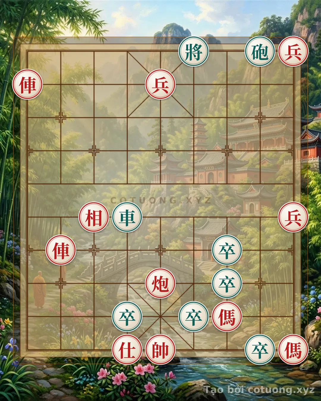 Thế cờ: The 'Empty Cannon' Formation - Red's Killing Move Strategy in Chinese Chess — Cờ Tướng Online